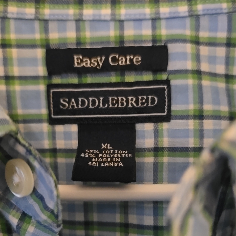 Saddlebred Blue Casual Button Down Shirt